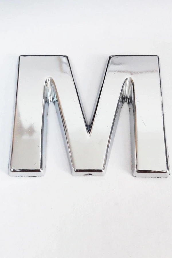 Cemax M Harfi  3,75 cm Krom Yapışkanlı