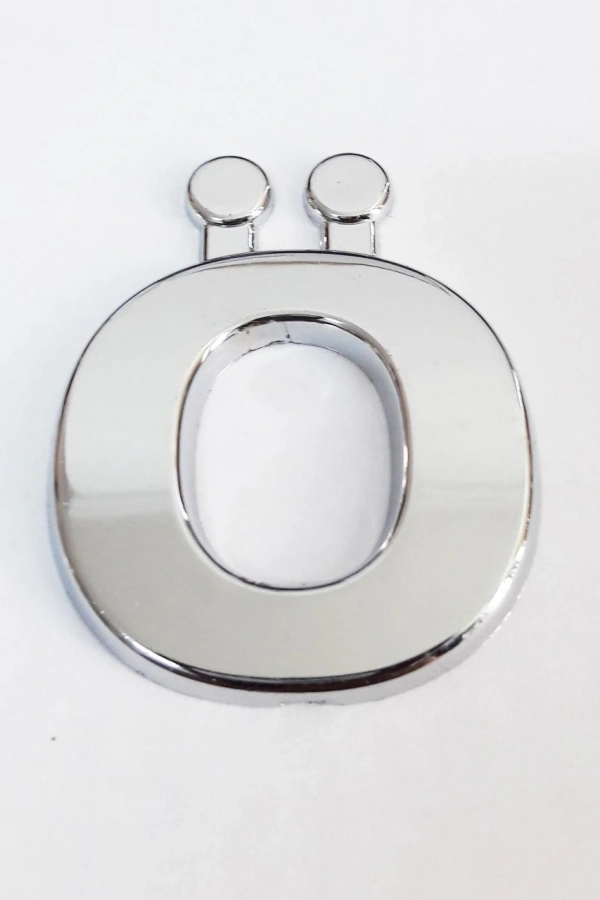 Cemax Ö Harfi  3,75 cm Krom Yapışkanlı