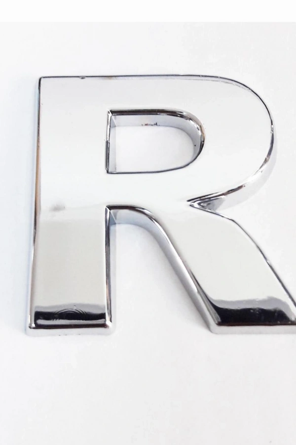 Cemax R Harfi  3,75 cm Krom Yapışkanlı