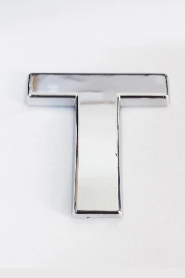 Cemax T Harfi  3,75 cm Krom Yapışkanlı