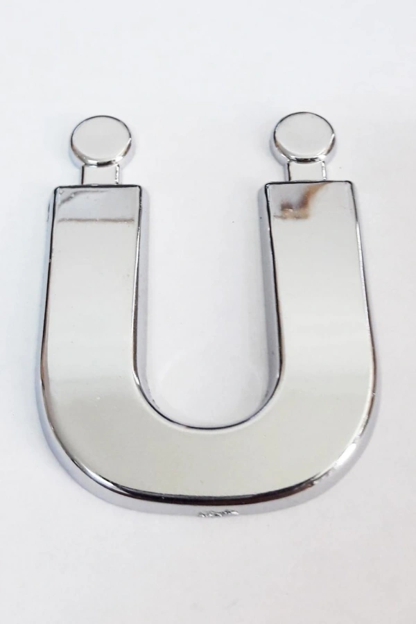 Cemax Ü Harfi  3,75 cm Krom Yapışkanlı