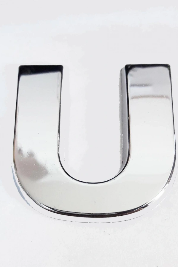 Cemax U Harfi  3,75 cm Krom Yapışkanlı