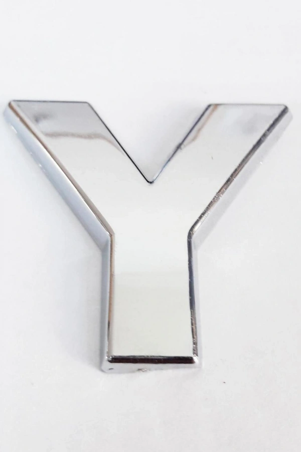 Cemax Y Harfi  3,75 cm Krom Yapışkanlı