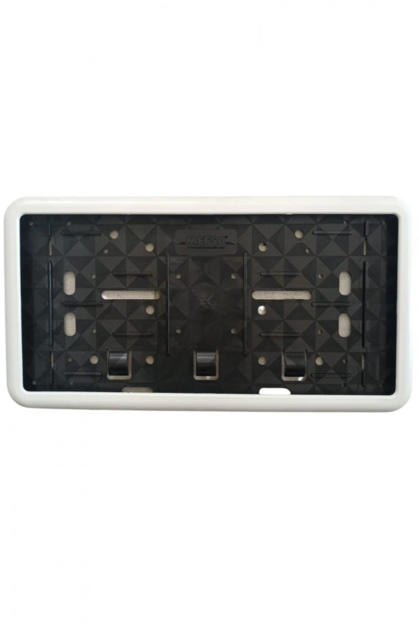 Çerçeveli Dikdörtgen  Plakalık Plaka Altlığı Beyaz 32X17cm 1 Adet