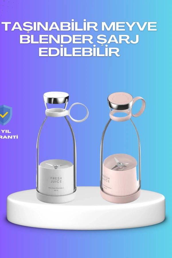 Çevre Dostu Cam Gövdeli Kablosuz Smoothie Blender