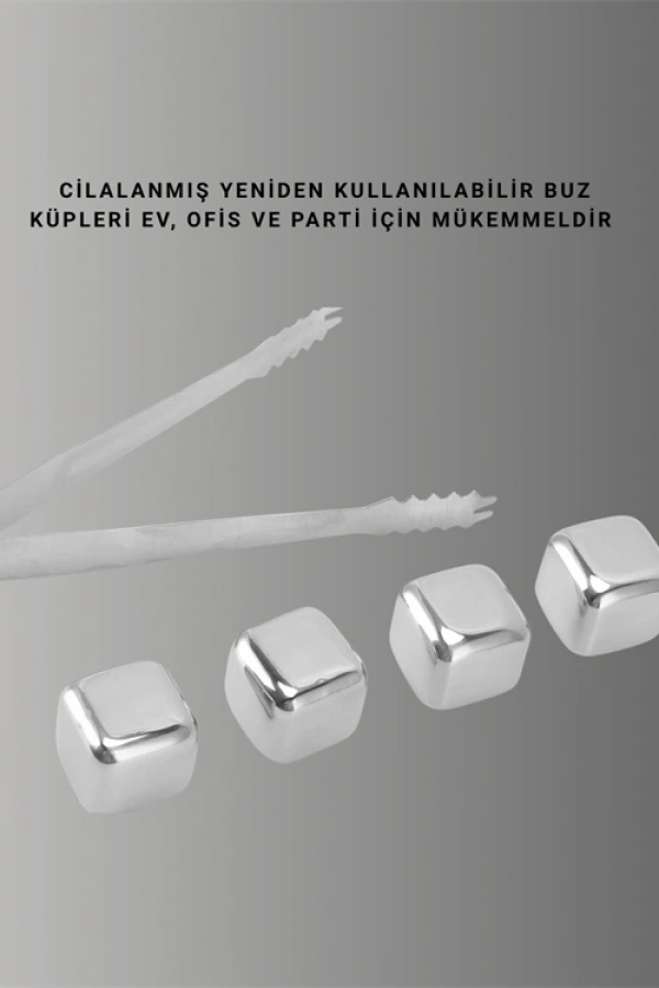 Çevre Dostu Metal Buz Küpü ve Kullanışlı Klips Seti