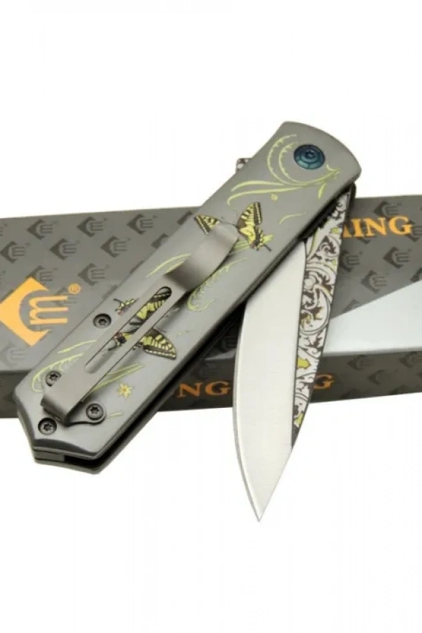 Chongming CM83 Çakı Butterfly 20 cm Manuel, Kemerlikli