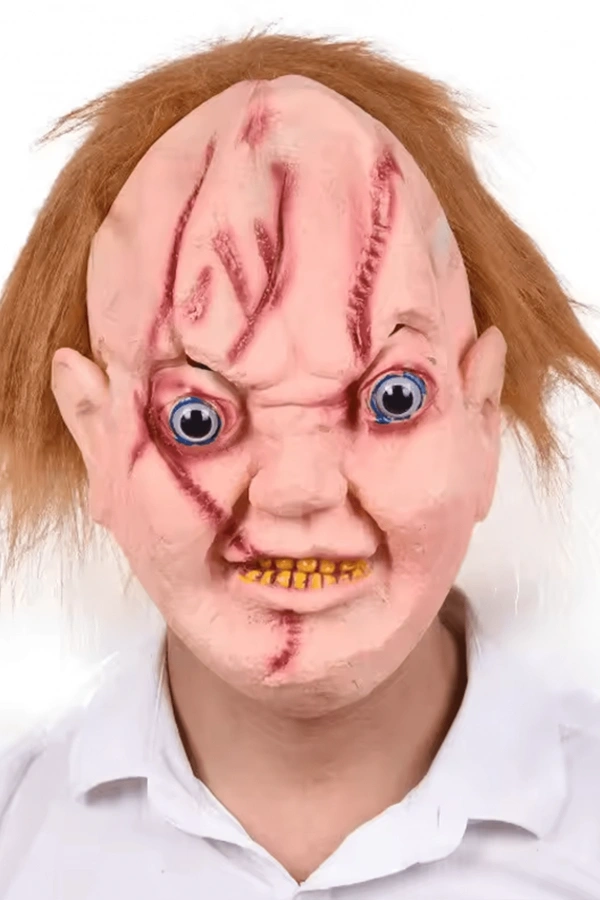 Chucky Saçlı Lateks Maske