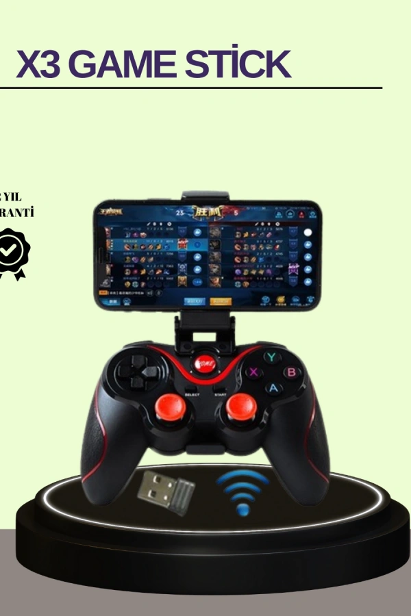 Çift Analog Joystick ve 14 Tuşlu Bluetooth Oyun Kumandası