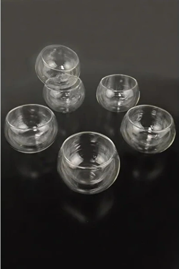 Çift Cidarlı Cam Reçellik 6 Adet