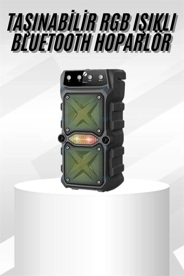 Çift Çıkışlı Güçlü Bataryalı Kablosuz Yüksek Ses Kaliteli Bluetooth Hoparlör