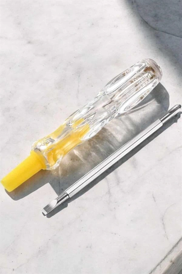 Çift Taraflı Elektrik Kontrol Kalemi Şeffaf Tornavida