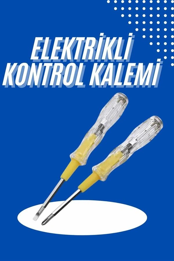 Çift Uçlu Kontrol Kalemi Elektrik Test Kalemi Şeffaf