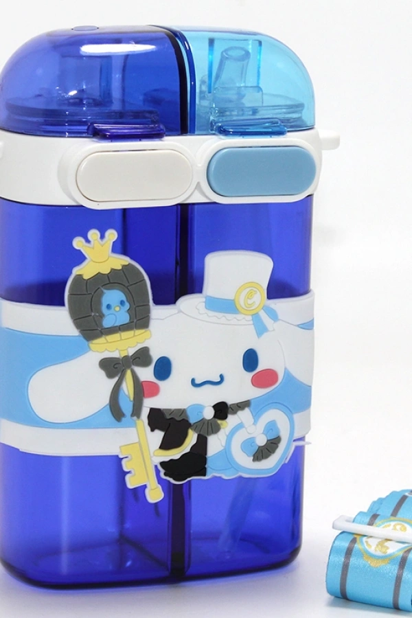 Cinnamoroll Figürlü Çift Bölmeli Pipetli Suluk