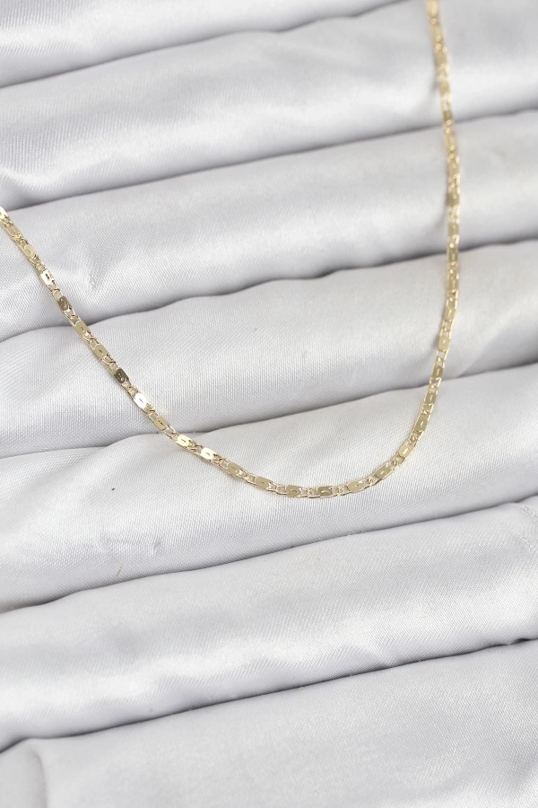 CM 14K Gold Renk Ezme Zincir Model 60 cm Kadın Kolye