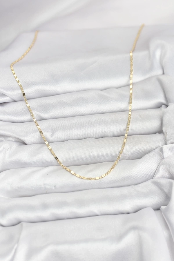 CM 14K Gold Renk Ezme Zincir Model 60 cm Kadın Kolye