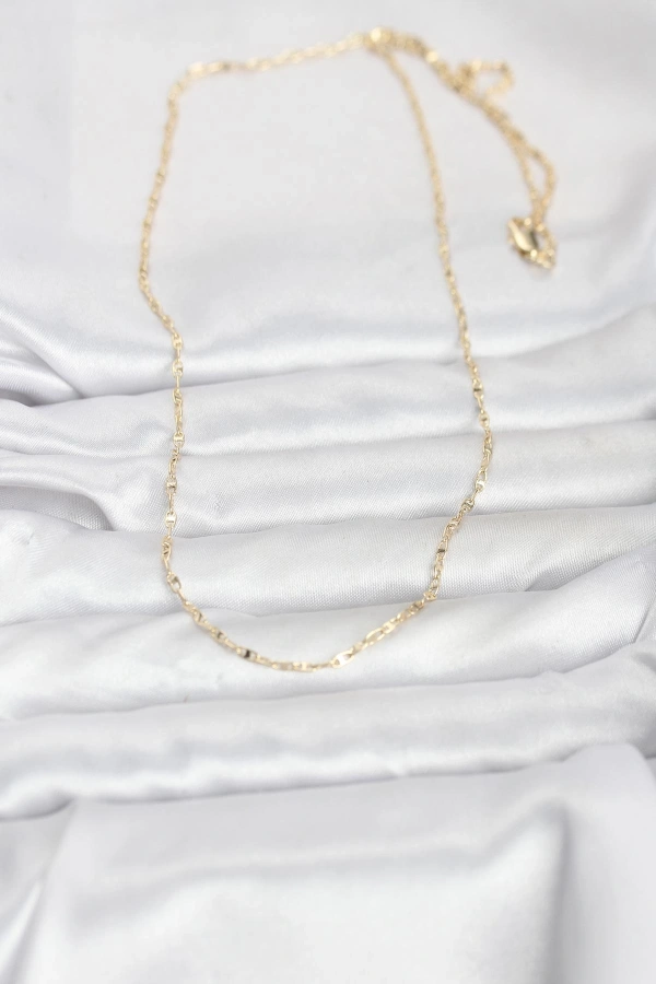 CM 14K Gold Renk Gemici Zincir Model 60 cm Kadın Kolye