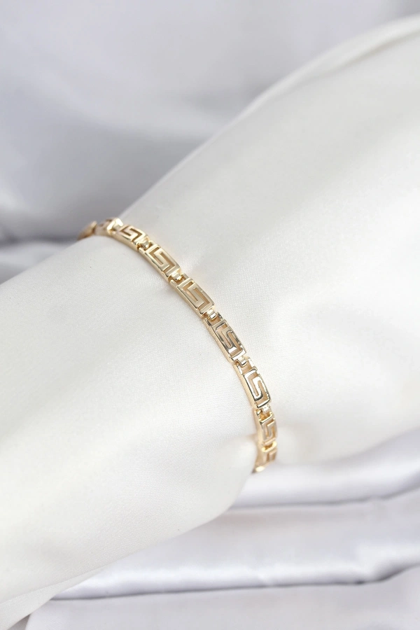 CM 14K Gold Renk Geometrik Model Kadın Bileklik