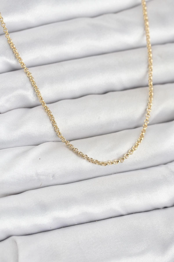 CM 14K Gold Renk Halka Model 60 cm Kadın Kolye