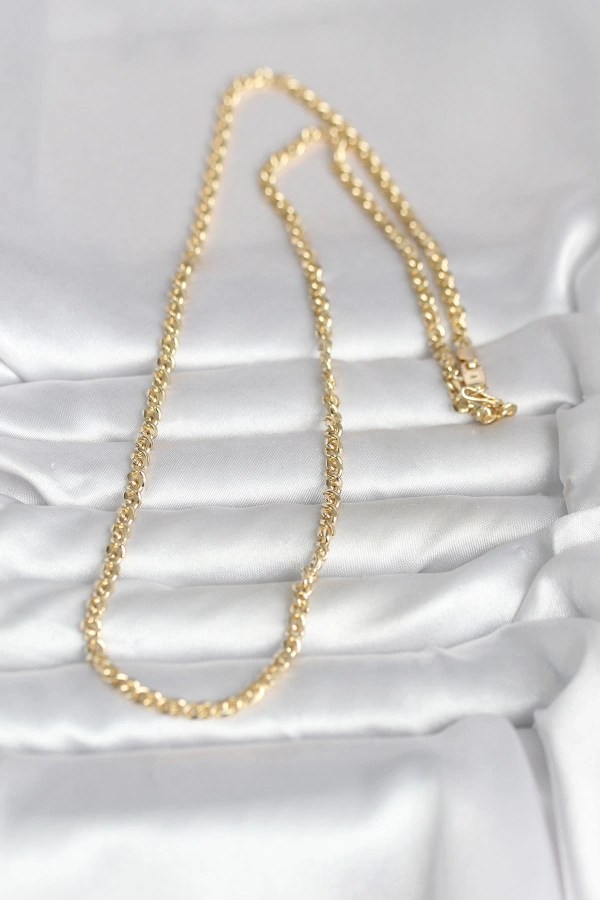 CM 14K Gold Renk Zincir Model 60 cm Kadın Kolye
