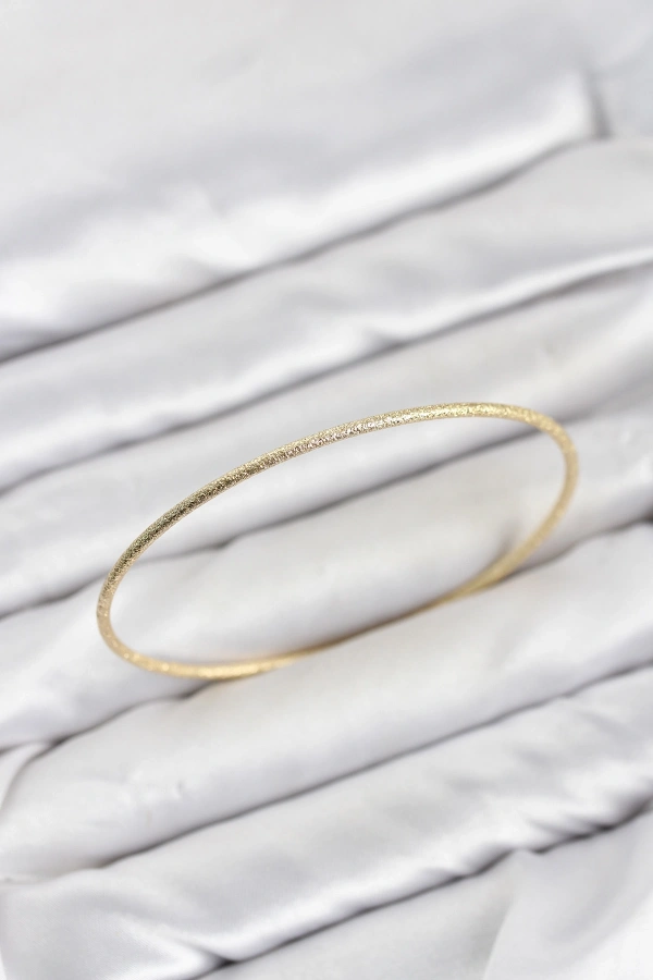 CM Gold Renk Simli Model 65 mm Bilezik