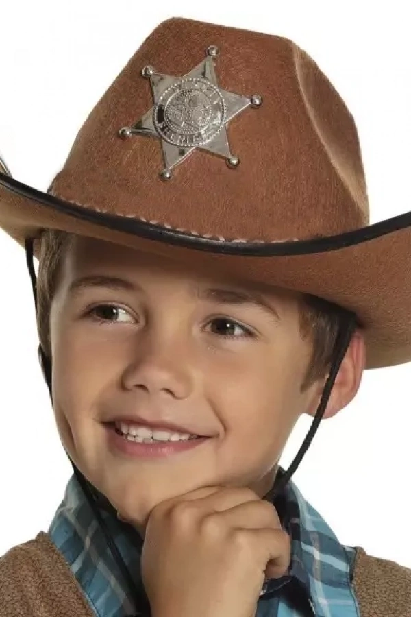 Çocuk Kovboy Şapkası Kahverengi