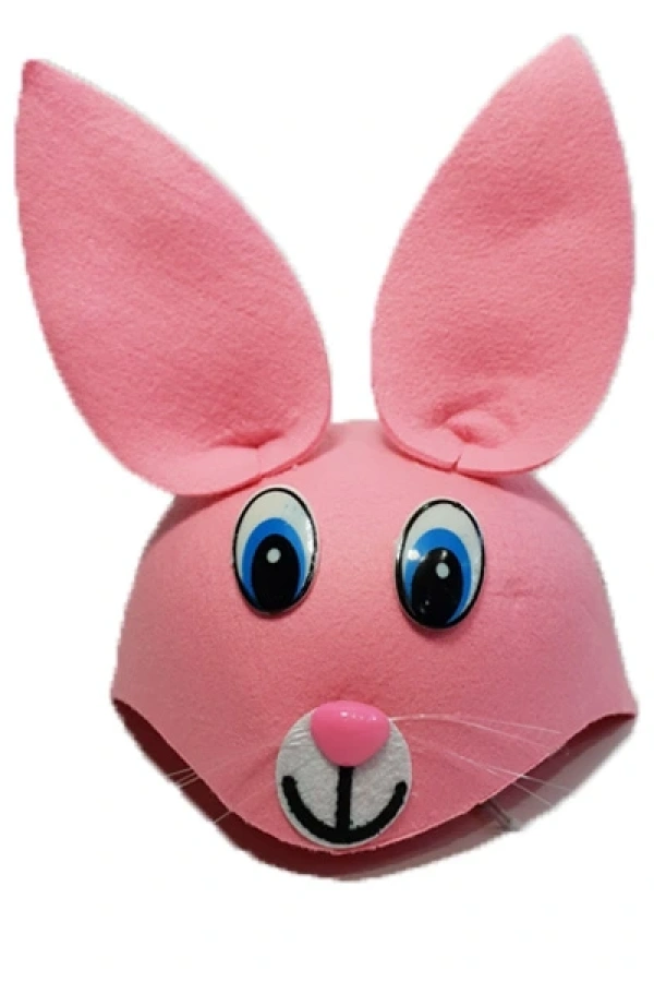 Çocuk Tavşan Şapkası Pembe Renk