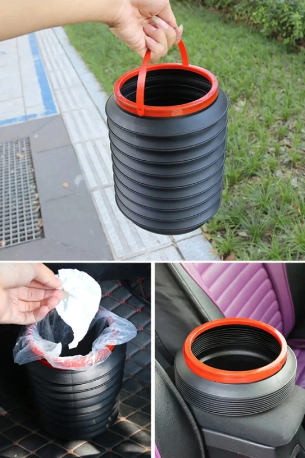 Çok Amaçlı Katlanabilir Araç İçi Kova