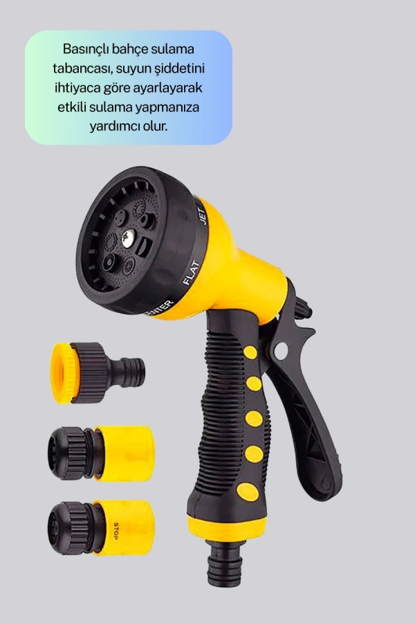 Çok Fonksiyonlu Bahçe Sulama Tabancası Ergonomik Basınçlı Sprey