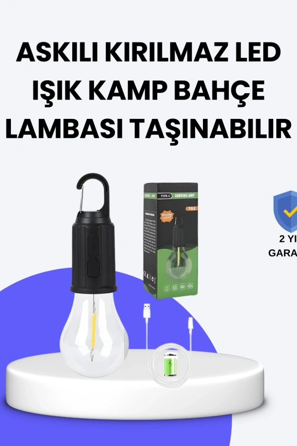 Çok Yönlü Asma Kancalı Kamp Işığı