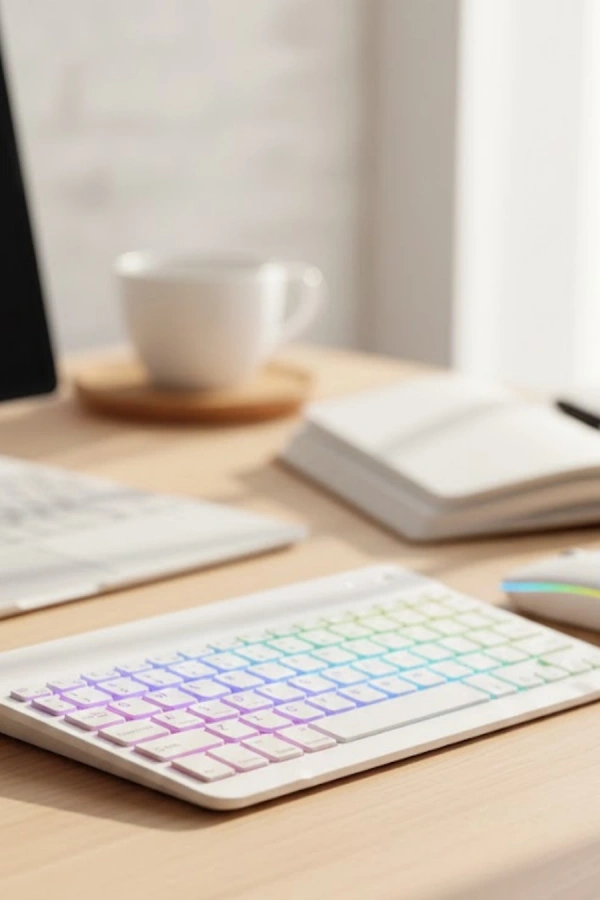 Çoklu Cihaz Uyumlu Kablosuz Klavye Mouse Seti Aydınlatmalı