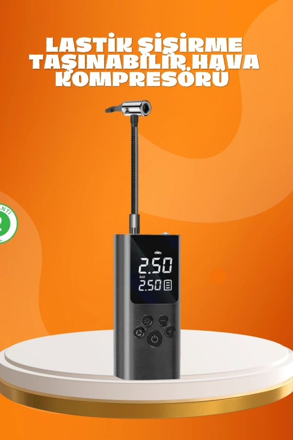 Çoklu Valf Adaptörlü Dijital Hava Pompası