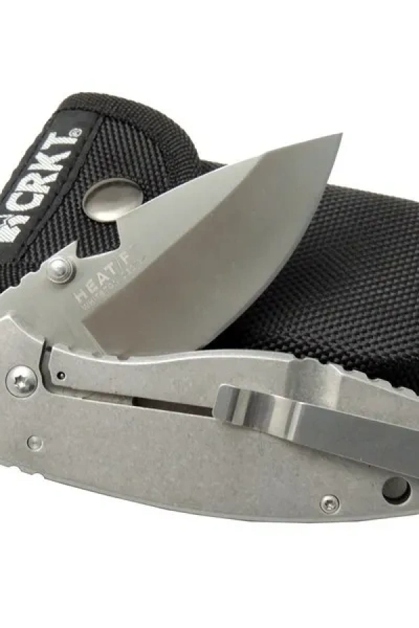 Crkt 3329 BK Heat Kamp Çakı 18cm - Metal Sap, Kılıflı, Açacaklı, Perçinli