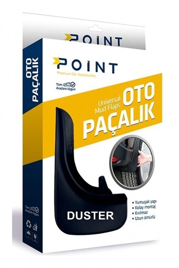 Dacia Duster Yazılı Paçalık Tozluk Çamurluk Siyah 2li