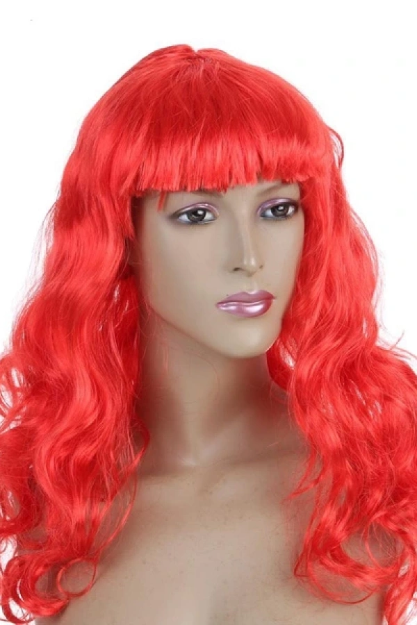 Dalgalı Kırmızı Peruk Saç