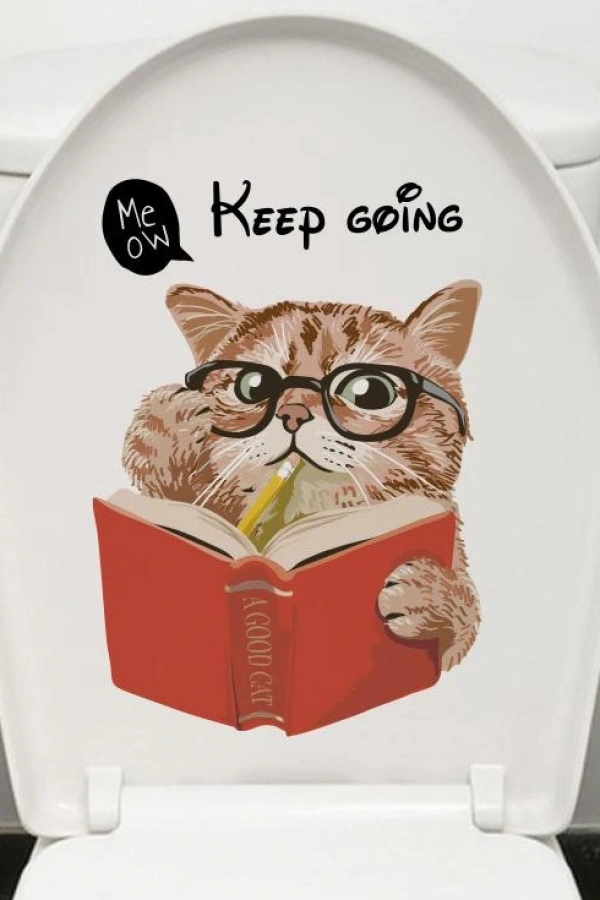 Decohandy Klozet Etiketi Keep Going Kedi