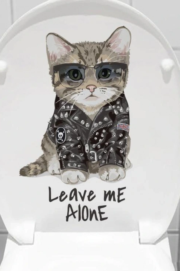 Decohandy Klozet Etiketi Leave Me Alone