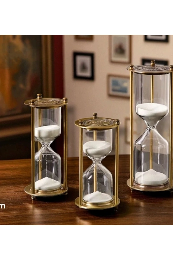 Dekoratif Cam Kum Saati 7x16 cm