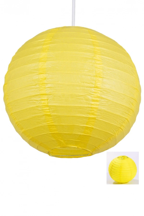 Dekoratif Çin Feneri – Kağıt Lamba - Sarı