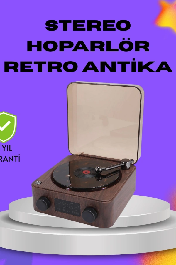 Dekoratif Gece Işıklı Bluetooth Hoparlör – Saatli Tasarım