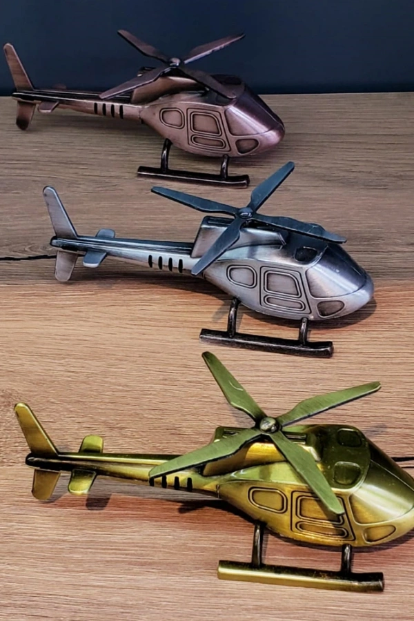 Dekoratif Metal Helikopter