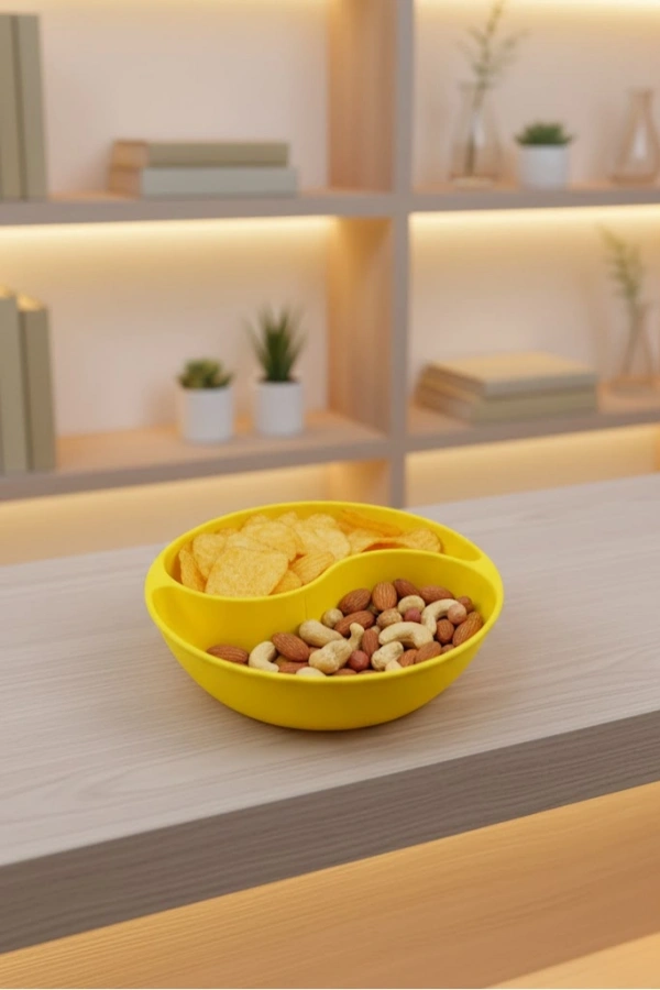 Dekoratif Sarı Çerezlik Kase 4’lü Set 3x12 cm