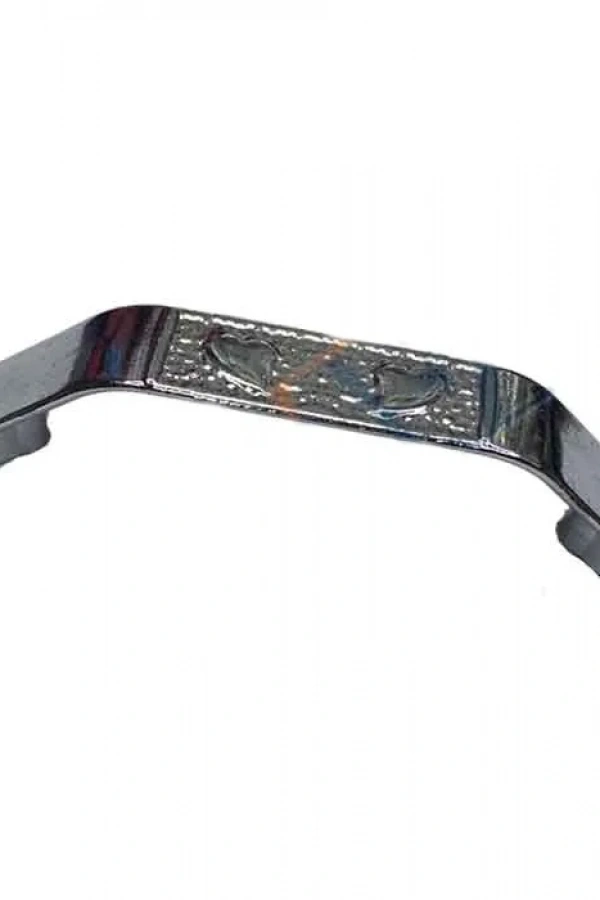Dekoratif Zamak Kulp İçten - 64mm, Nikel, 100 Adet