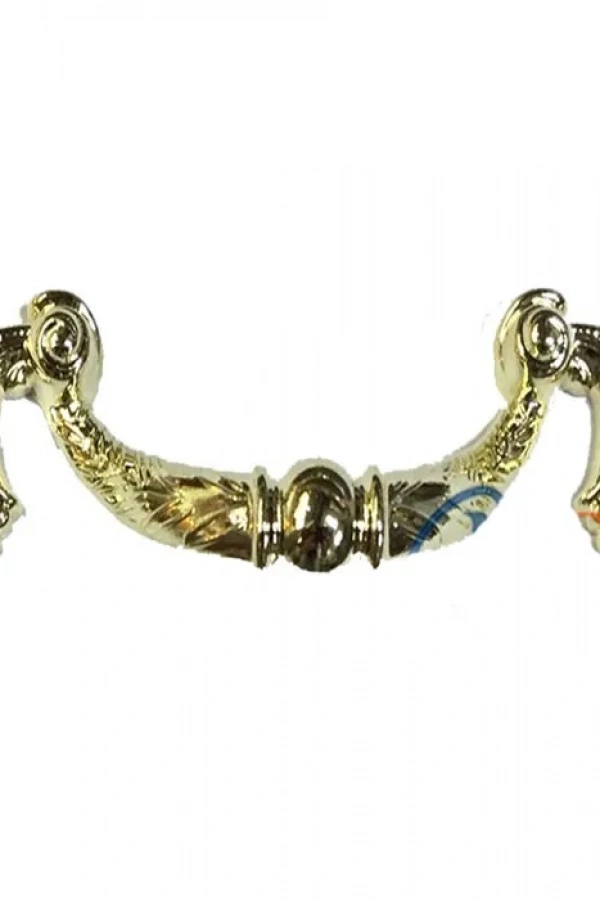 Dekoratif Zamak Üzümlü Kulp - 64mm, Sarı, 100 Adet