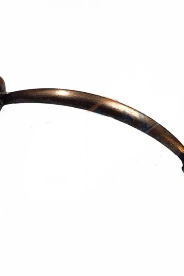 Dekoratif Zamak Yaprak Kulp - 96mm, Eskitme, 1 Adet