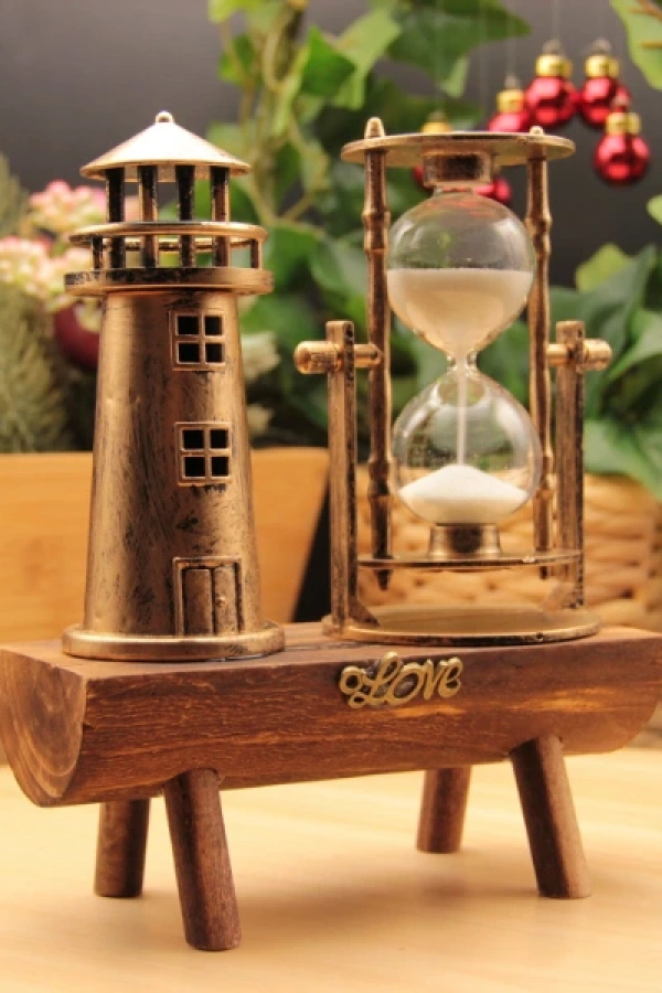 Deniz Feneri Biblolu Kum Saati