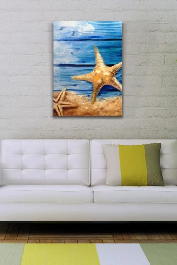 Deniz Yıldızı Yağlıboya Kanvas Tablo 50 x 70