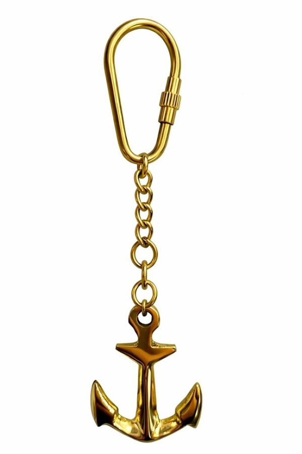 Denizci Temalı Pirinç Çapa Anahtarlık