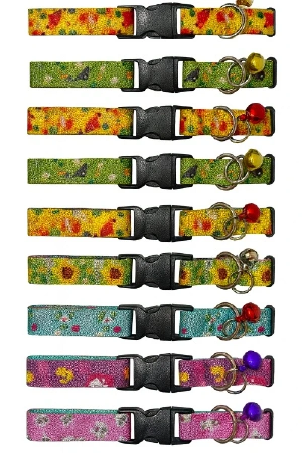 Desenli Zilli Kedi Tasması