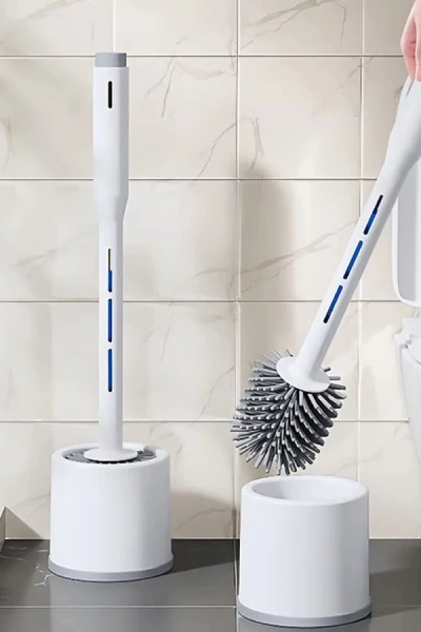 Deterjan Hazneli Silikon Tuvalet Fırçası